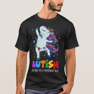 Autism Awareness Dabbing Unicorn Puzzle Piece Kids T-Shirt