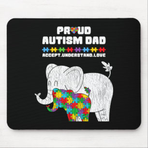 Autism Awareness Dad Accept Proud Autism Son Dad E Mouse Mat