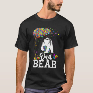 Autism Awareness Dad Bear Support Autistic T-Shirt