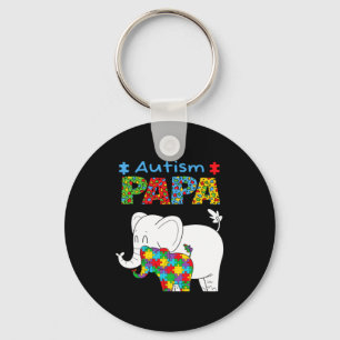 Autism Awareness Dad Father Autistic Kid Awareness Key Ring