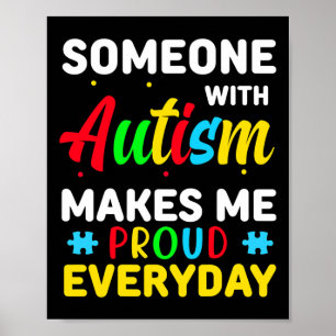 Autism Awareness Day Autism Makes Me Proud Women M Poster
