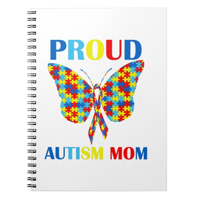 Autism Awareness Day Autism Mum Gift Proud Mum Notebook (Front)