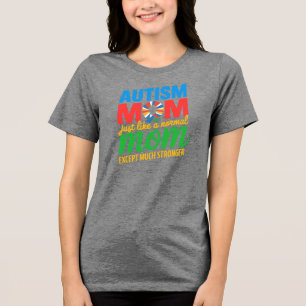 Autism Awareness Day Autism Mum T-shirt Design Tri-Blend Shirt
