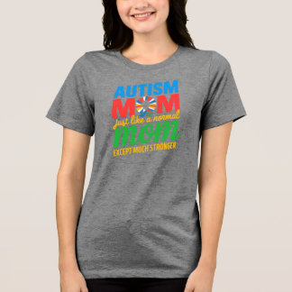 Autism Awareness Day Autism Mum T-shirt Design Tri-Blend Shirt
