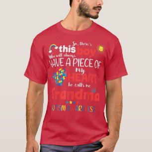 Autism Awareness Day Autistic Boy Autism Grandma T-Shirt