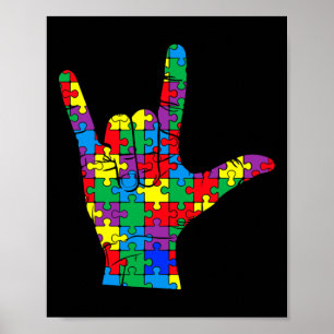 Autism Awareness Day Autistic Child Asl Love Sign
