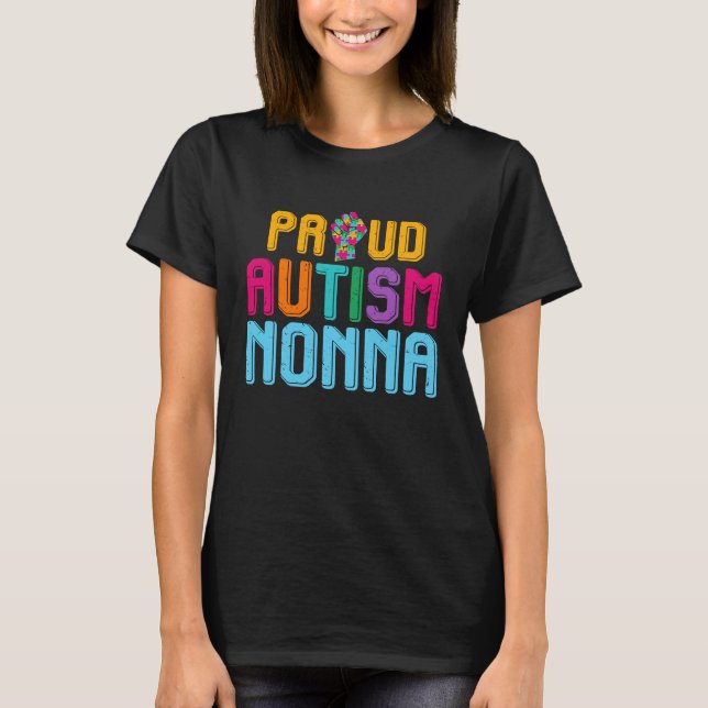 Autism Awareness Day Matching Family Proud Autism  T-Shirt (Front)