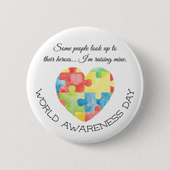 Autism Awareness Day Pinback Button (Front)