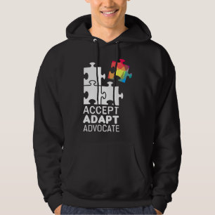 Autism Awareness Day Puzzle Piece Inspirational Qu Hoodie