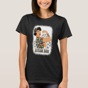 Autism Awareness Day Strong Woman Autism Mom 1 T-Shirt