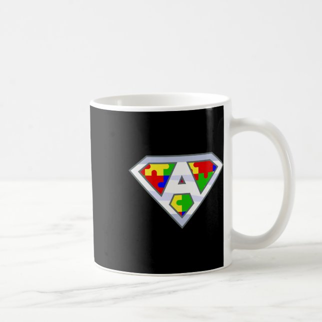 Autism Awareness Day Superhero  Coffee Mug (Right)