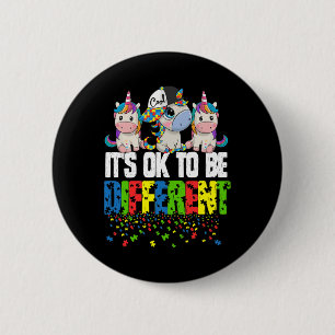 Autism Awareness Day Unicorn Gift 6 Cm Round Badge