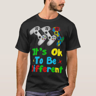 Autism Awareness Day Video Game Puzzle Different T T-Shirt