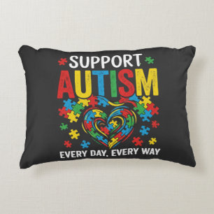 Autism awareness decorative cushion