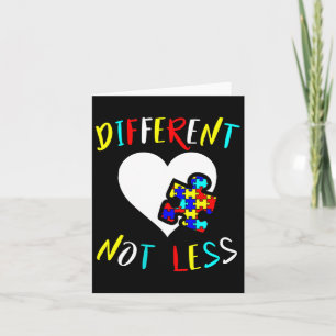 Autism Awareness Design Gift Different Not Less Fo Card