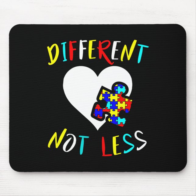 Autism Awareness Design Gift Different Not Less Fo Mouse Mat (Front)
