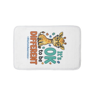Autism Awareness Different Giraffe Vintage Shirt_1 Bath Mat