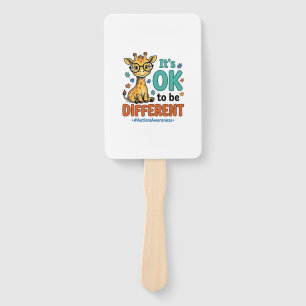 Autism Awareness Different Giraffe Vintage Shirt_1 Hand Fan
