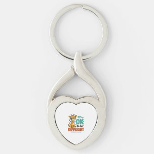 Autism Awareness Different Giraffe Vintage Shirt_1 Key Ring