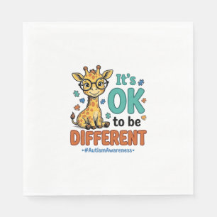 Autism Awareness Different Giraffe Vintage Shirt_1 Napkin