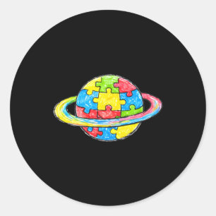 Autism Awareness Different Minds Make The World Classic Round Sticker