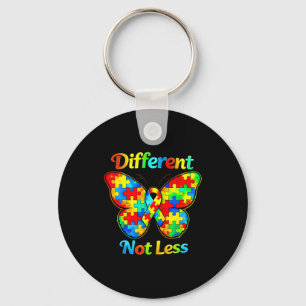Autism awareness different not less butterfly cute key ring