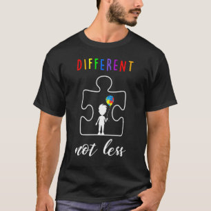 Autism Awareness Different Not Less Colourful Puzz T-Shirt