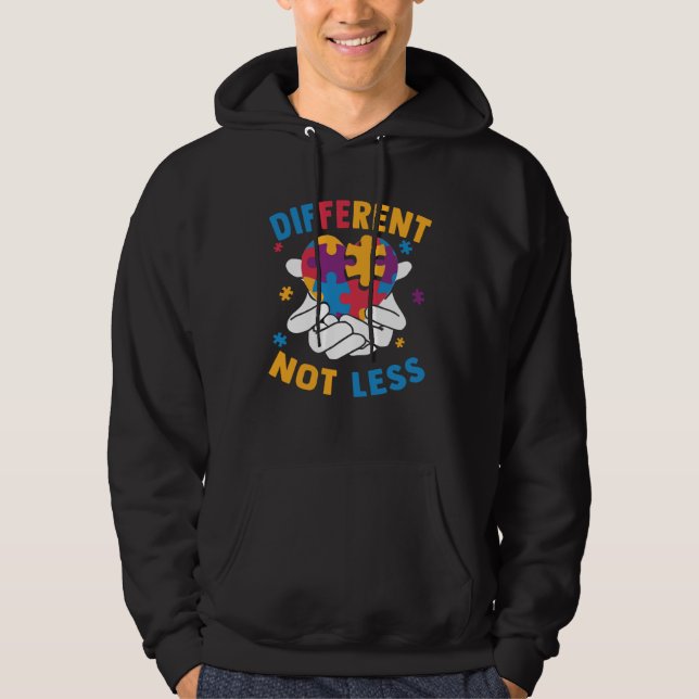 Autism Awareness Different Not Less For Autistic Hoodie (Front)