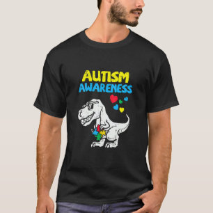 Autism Awareness Dino Autistic Toddler Boys Cute D T-Shirt