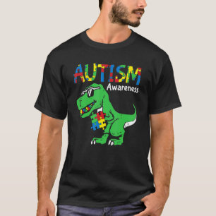 Autism Awareness Dino Autistic Toddler Boys Cute D T-Shirt
