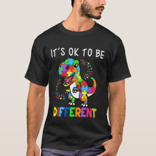 Autism Awareness Dinosaur Boys Girls Kids T-Shirt