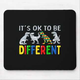 Autism Awareness Dinosaur Kid Boys It's OK To Be D Mouse Mat