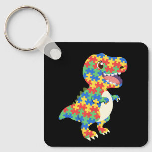 Autism Awareness Dinosaurs Key Ring