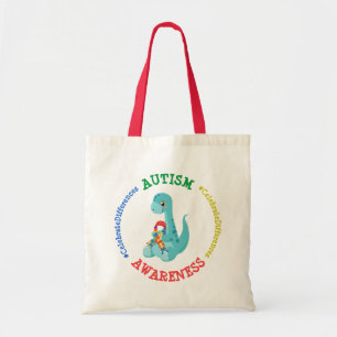 Autism Awareness Dinosaurs Tote Bag