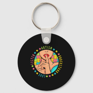 Autism Awareness Disabilities Month 2 Key Ring