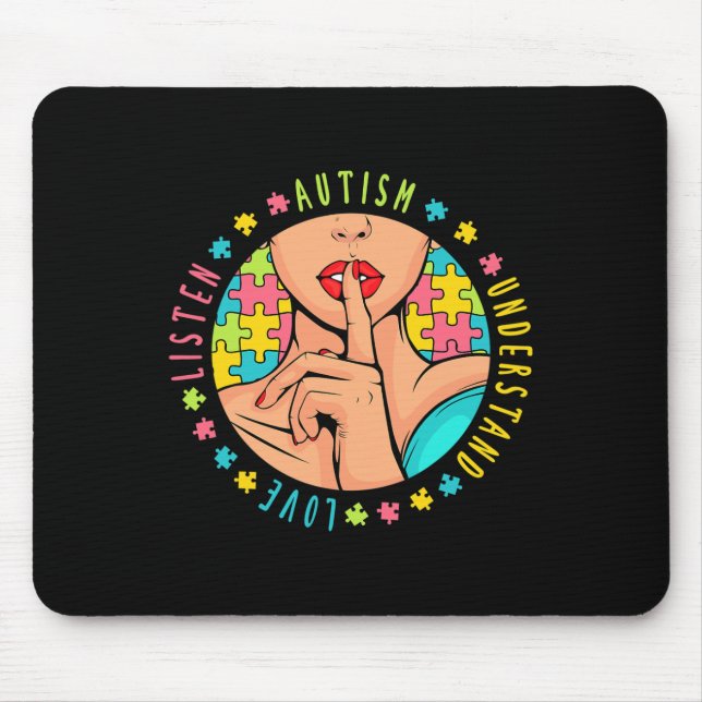 Autism Awareness Disabilities Month 2 Mouse Mat (Front)