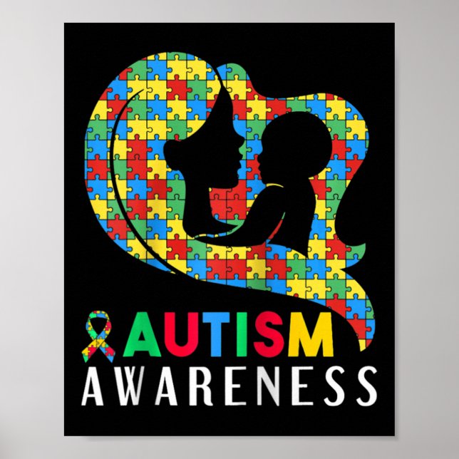 Autism Awareness Disabilities Month Support  Poster (Front)