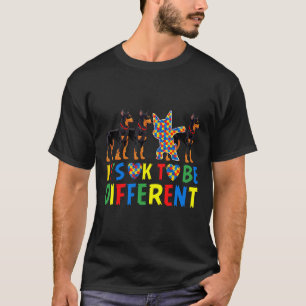 Autism Awareness Doberman Dog Dad And Dog Mum T-Shirt