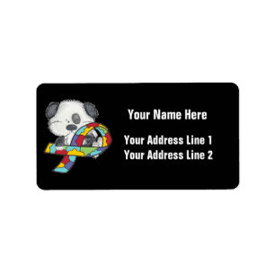 AUtism Awareness Dog Label