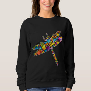 Autism Awareness Dragonfly Animals Puzzle For Men  Sweatshirt