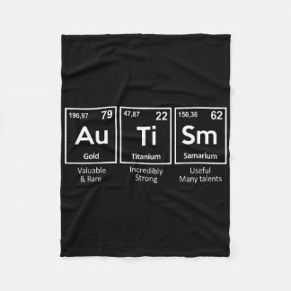 Autism Awareness Elements Periodic Fleece Blanket