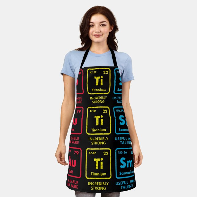 Autism Awareness Elements Periodic Table Apron (Worn)