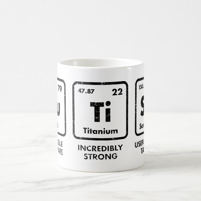 Autism Awareness Elements Periodic Table Coffee Mug (Center)
