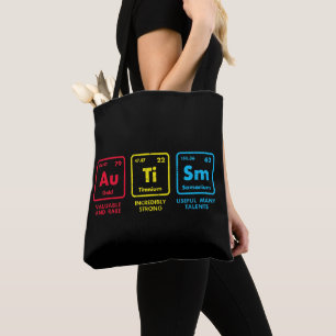Autism Awareness Elements Periodic Table Tote Bag