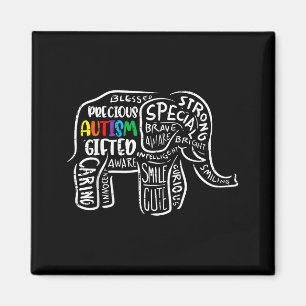 Autism Awareness Elephant Acceptance Autistic Men Magnet