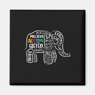 Autism Awareness Elephant Acceptance Autistic Men Magnet