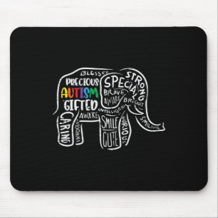 Autism Awareness Elephant Acceptance Autistic Men Mouse Mat