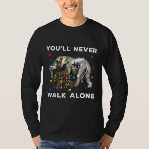 Autism Awareness Elephant Mum And Son Autistic Puz T-Shirt