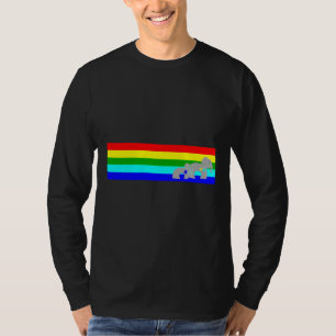Autism Awareness Elephant Walk Multicolor Stripe T-Shirt