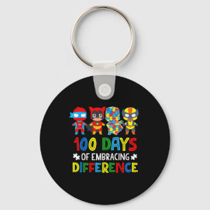 Autism Awareness Embrace Differences 100 Days Of S Key Ring